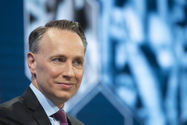 Thomas Buberl, CEO Axa, pictured during a panel session, during the 49th annual meeting of the World Economic Forum, WEF, in Davos, Switzerland, Thursday, January 24, 2019. The meeting brings together entrepreneurs, scientists, corporate and political leaders in Davos under the topic “Globalization 4.0” from 22 - 25 January 2019. (KEYSTONE/Gian Ehrenzeller)