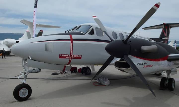 Doch es geht nicht nur um Grösse: Propellermaschine des deutschen Herstellers Beechcraft.