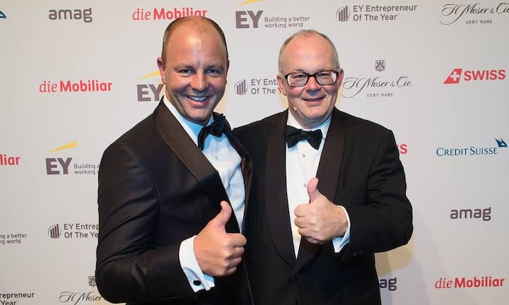 Die Gastgeber:
Marcel Stalder, CEO, Ernst & Young;
Heinrich Christen, Ernst & Young Entrepreneur of the Year
