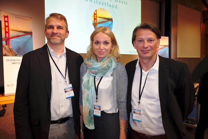John Kreisa, Vice President, Hortopnworks International Marketing;
Cassandra Piluga, Event Manager, Extendance GmbH;
Ralf Haller, CEO, Extendance GmbH, Gastgeber (v.l.n.r.)