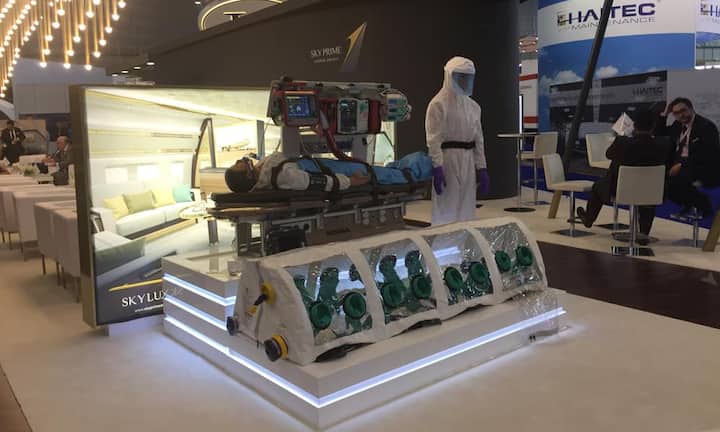 ... oder mobilen Operationssälen, ist alles vertreten, was mit Fliegerei zu tun hat.