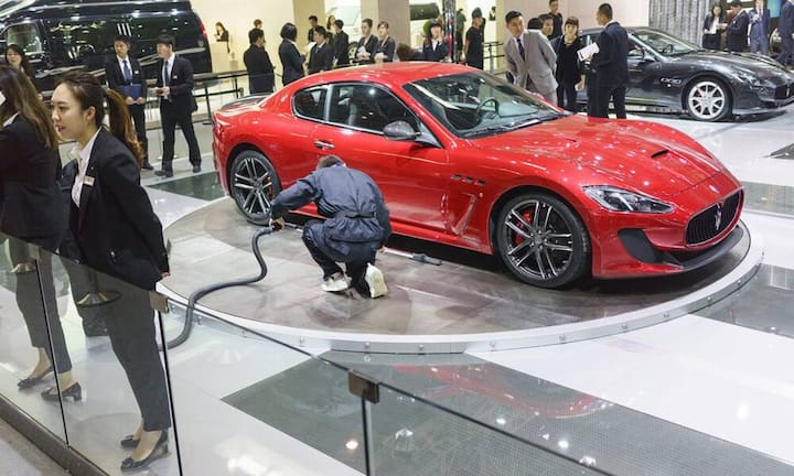 Auch die neuen Wagen von Maserati können sich sehen lassen.