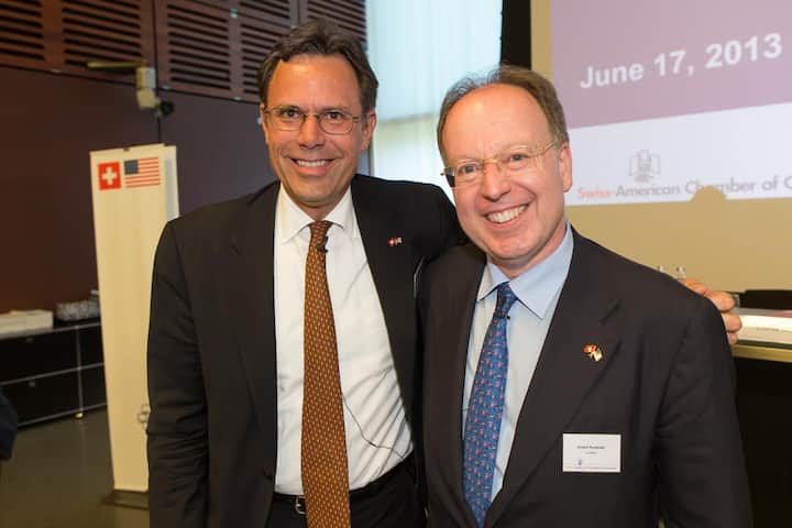 Chris Johnson, Executive Vice President, Nestlé; André Kudelsik, Chairman & CEO, Kudelski SA