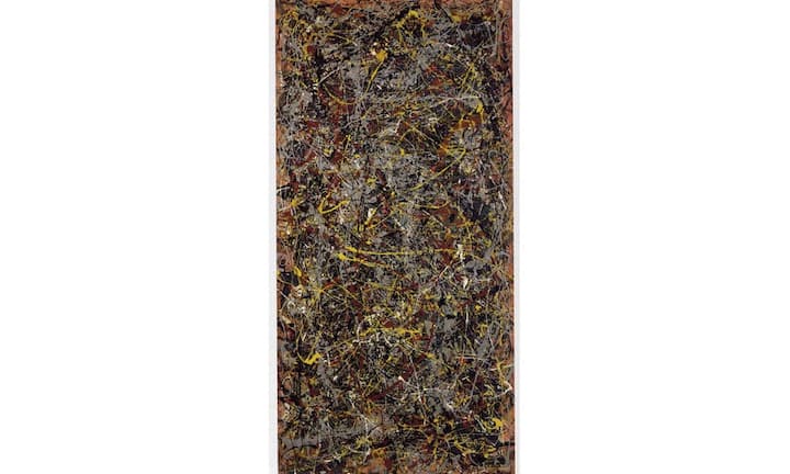 Platz 4: Jackson Pollock – «No. 5» (1948)
Jackson Pollock schloss das Fenster zur herkömmlichen Malerei. Er gilt als amerikanischer Held und Vollender der Avantgarde. Sein 1948 entstandenes Tropfgemälde «No. 5» wurde 2006 in einer privaten Transaktion für 140 Millionen Dollar verkauft, wie die New York Times berichtete. Der jetzige Besitzer ist unbekannt. Vorher gehörte es dem Sammler David Geffen.