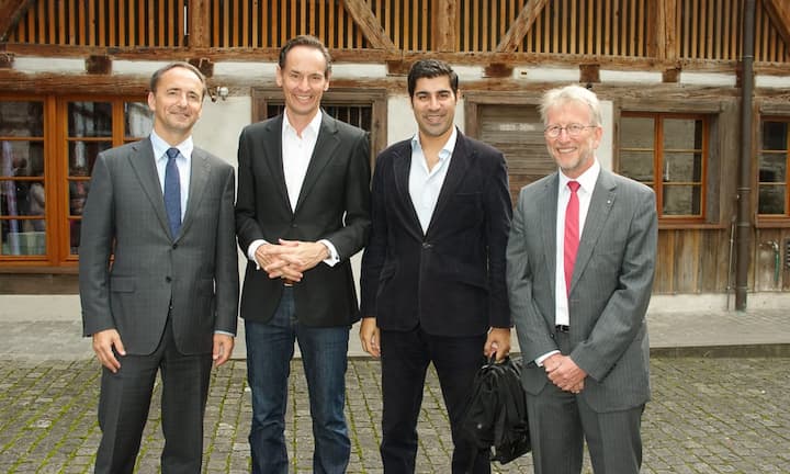 Jim Hagemann Snabe, Ehemaliger Co-CEO SAP AG; Patrick Warnking, Country Director, Google Schweiz GmbH; Parag Khanna, Director, Hybrid Reality Institute, Singapore; Matthias Kaiserswerth, Vice-President Europe IBM Research & Director IBM Research Zürich