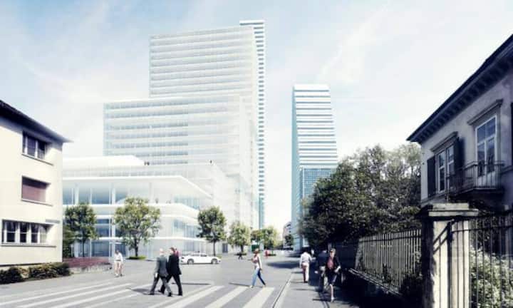 Das Bürogebäude soll 205 Meter hoch werden und 50 Stockwerke haben, das Forschungszentrum aus vier intergrierten bis zu 132 Meter hohen Gebäuden bestehen. Daneben soll die Infrastruktur erneuert und das historische Verwaltungsgebäude von Otto R. Salvisberg saniert werden.