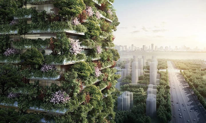 In der ostchinesischen Hafenstadt Nanjing wird im Moment ein zweiter «Vertikaler Wald» errichtet.