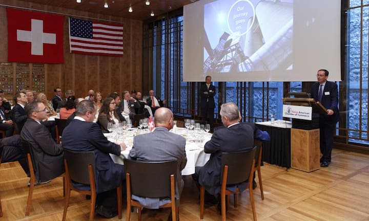 CEO Luncheon Swiss-American Chamber of Commerce mit Bernard Fontana am 20. August 2013 im Widder Hotel, Zürich