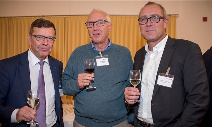 Impressionen von der Podiumsdiskussion «Rendez-vous Helvetia»Walter Wirth, AEK Energie AG | Hansjörg Boll, Stadt Solothurn | Matthias Anderegg, Anderegg Partner AG