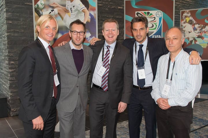 Simone Farina, FIFA; Alex Stone, FIFA; Paul Faulkner, Aston Villa Football Club; Bernd Fisa, FIFA; Brian Homewood, Reuters