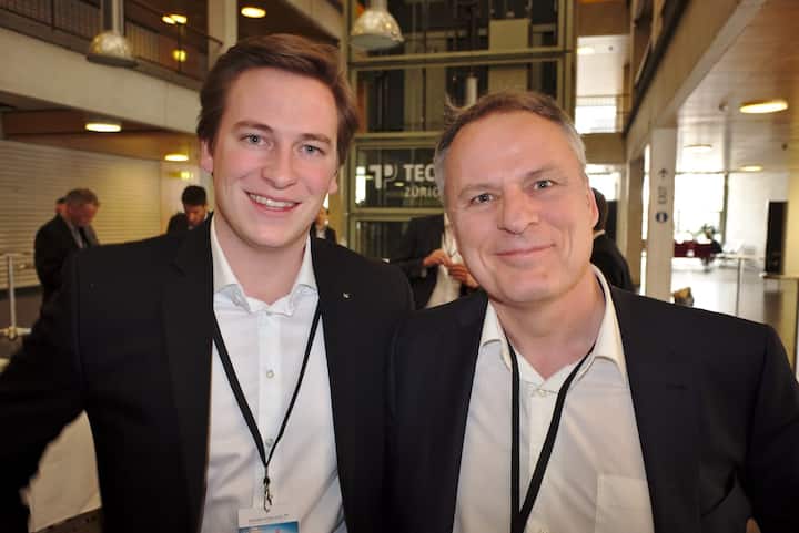 Severin Bischof, Wissenschaftlicher Mitarbeiter, Forschungszentrum für Handelsmanagement, Uni St. Gallen;
Andreas von Ow, Client Executive, Nagravision SA (v.l.n.r.)