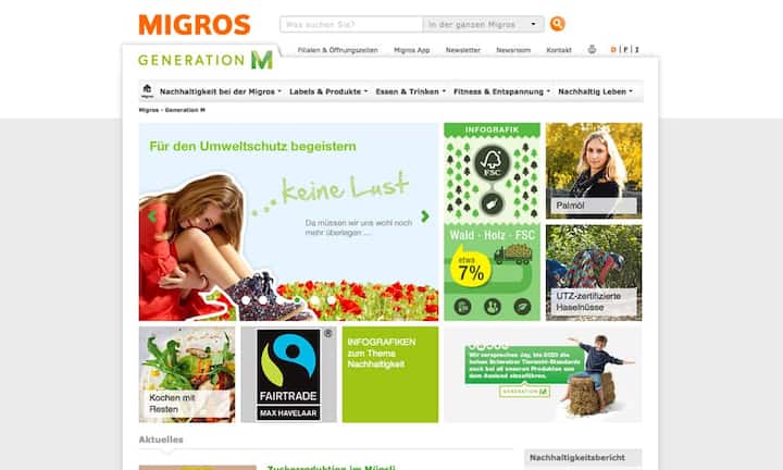 Platz 1: MigrosPunktzahl: 50,7 von 80 (Vorjahr: Platz 8)