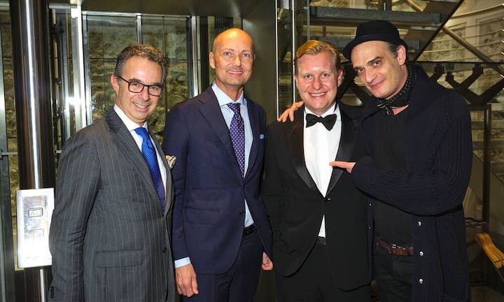 Jan E. Brucker, General Manager, Widder Hotel;
Magnus Hartog-Holm, Schwedischer Botschafter in der Schweiz;
Johan Mannerberg, Private Banker, Nordea Bank & Master of Ceremony;
Anatol Taubman, Schauspieler (v.l.)