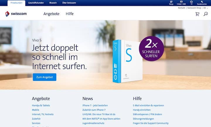 Platz 2: SwisscomPunktzahl: 72,6 von 100 (Vorjahr: Platz 1)