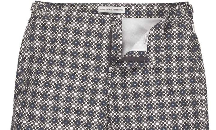 Mittellange Badeshort mit Muster - «Chassis Orbital».  PR