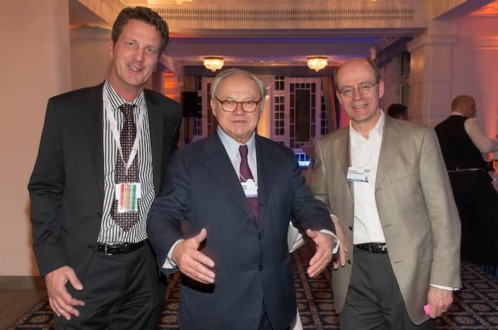 Michael Hoferer, Direktor Hotel Steigenberger Belvedere Davos; Prof. Dr. Hubert Burda; Nikolaus von Bomhard, Münchner Rückversicherung