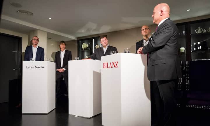 Markus Naef - Sunrise Communications AG, André Lüthi - Holding Globetrotter Group, Marc Kowalsky - «Bilanz», Holger Spielberg - Credit Suisse AG, Peter Ohnemus - Dacadoo AG