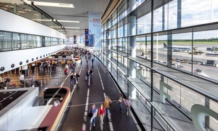 Platz eins der Grossflughäfen Europas, die jährlich 20 bis 40 Millionen Passagiere transportieren, geht an Wien-Schwechat. Hier gehen Reisende nur maximal fünf Minuten von der Sicherheitskontrolle zum Gate.Flughafen Wien AG