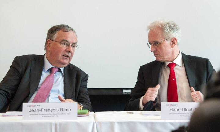 Regelmässige Kontrahenten sind auch Hans-Ulrich Bigler und Jean-François Rime vom Gewerbeverband.