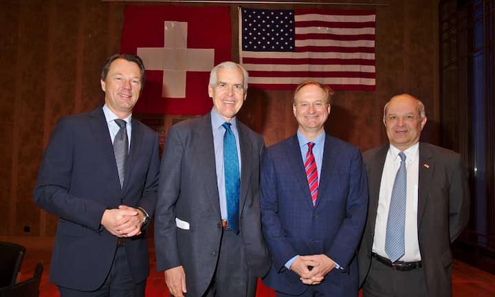Dirk Schütz, Chefredaktor BILANZ;
Philip K. Howard, Senior Counsel, Covington & Burling LLP;
Eric Tveter, CEO, upc cablecom gmbh;
Martin Naville, CEO, Swiss American Chamber of Commerce