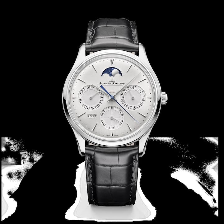 Jaeger-Lecoultre Master Ultra Thin Perpetual Calendar: Flach, fein, französisch elegant: Nur 9,2 Millimeter Höhe, Kaliber 868 AA, klassischer Purismus. Circa 27 100 Franken