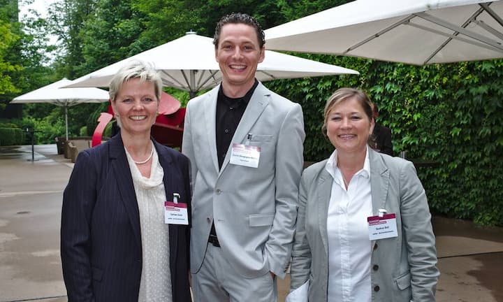 Carmen Koch, Vertrieb, patide - die Eventtischdecke;
Quirin Borgogno-Weber, Sales Manager, Carré Events;
Gudrun Boll, Dipl.-Betriebswirtin, patide - die Eventtischdecke