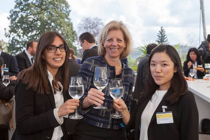 Cansu Oral, Preliminary Jury of the St. Gallen Wings of Excellence Award; Isabelle Welton, Vice President IBM Europe; You-Cheong Lee, Preliminary Jury of the St. Gallen Wings of Excellence Award