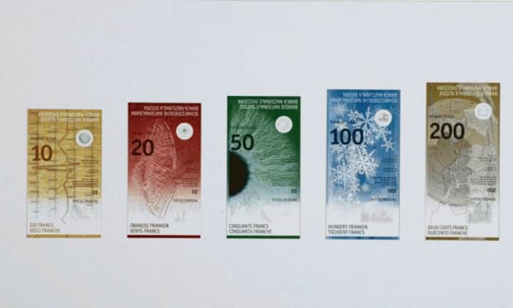 Nach und nach folgen nun die übrigen Noten der neuen Serie. Das sind die Schweizer Frankennoten der Vergangenheit: