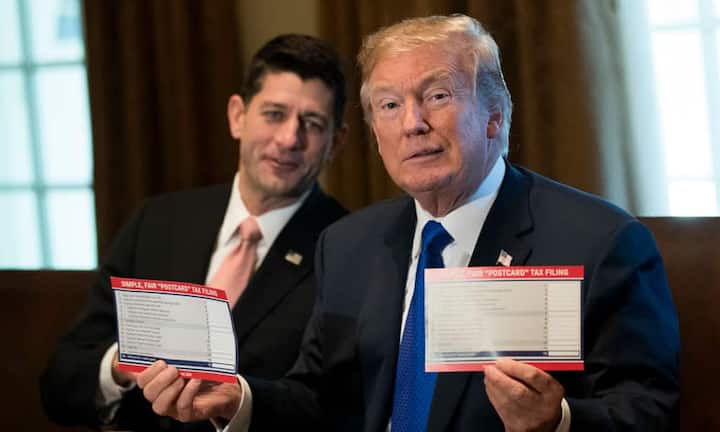 Steuern
Versprechen: Trump kündigte eine grosse Steuerreform mit noch nie dagewesenen Entlastungen für Familien und Arbeiter an.Drew Angerer/Getty Images