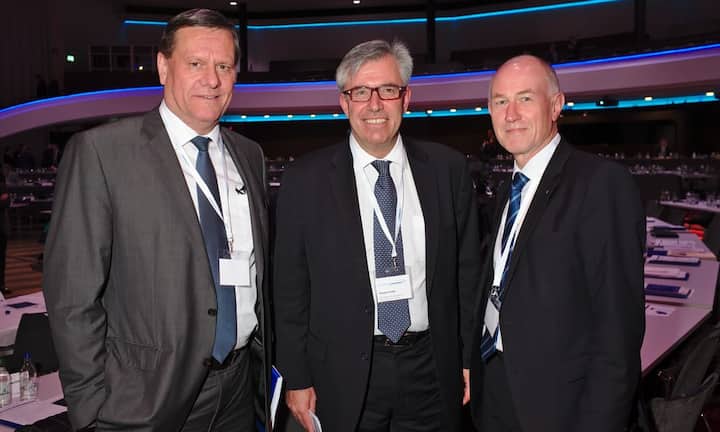 Roland Eberle, Ständerat, SVP;
Thomas Zwald, Bereichsleiter Public Affairs, VSE;
Peter Schütz, VRP, energie thurgau EKT Holding AG