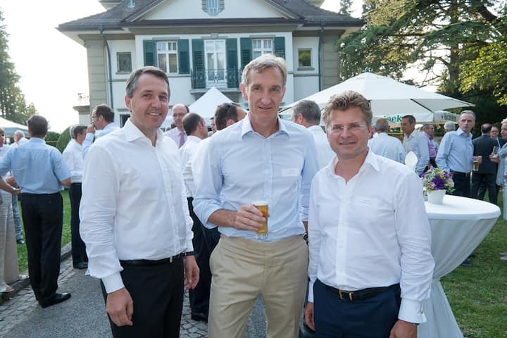 Marcel W. Schmid, DKSH Holding Lts: Frank Gulich, Acorma Management AG; Stefan Meister, Kedge Capital (Suisse) SA