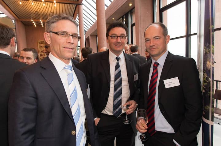 Markus Glesti, Hotelplan Management AG; Andres Marty, Vorndran Mannheims Capital AG; Gilles Thiery, Spital Verbund Appenzell Ausserrhoden