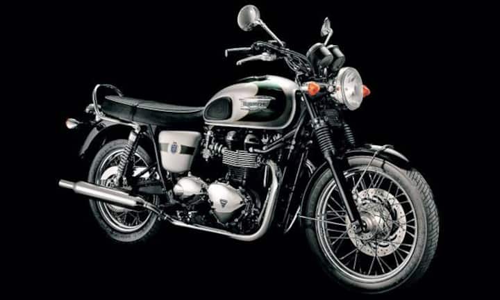 Für Herren mit Stil: Speichenräder, Tütenauspuff, Chromtank, Twin-Motor. Auf der Triumph Bonneville T100 Anniversary Edition ist der Gentleman stilvoll unterwegs. Zum Kirchgang am Sonntagmorgen kombiniere man Helm und Tweedjackett. Für die Ausfahrt danach etwas mehr Leder. 12 790 Franken.