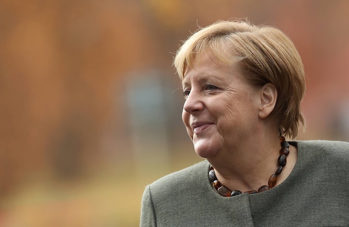 POTSDAM, GERMANY - NOVEMBER 14: German Chancellor Angela Merkel arrives for a retreat of the German government cabinet at the Hasso Plattner Institute on November 14, 2018 in Potsdam, Germany. The government cabinet members are meeting to discuss measures for the digitalization of Germany, most notably government investments to the tune of EUR 3 billion in artificial intelligence. (Photo by Sean Gallup/Getty Images)