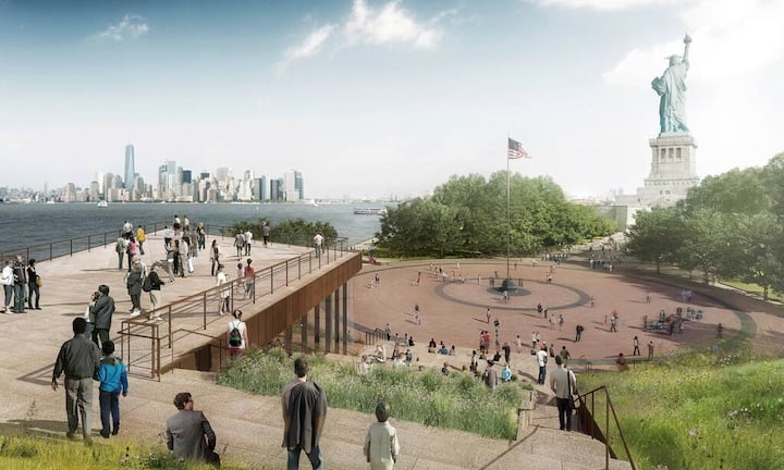 Das neue Museum wird auf der gegenüberliegenden Seite der kleinen Insel entstehen.