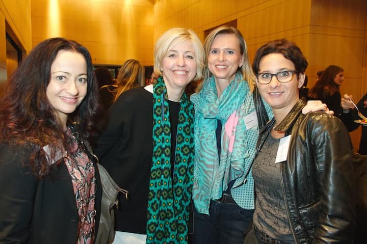 Eva Maccini-Gelmi, Region Head Experienced Talent Acquisition Ostschweiz, Credit Suisse St. Gallen; Sibylle Friberg, Credit Suisse, St. Gallen; Barbara Brezovar, Inhaberin, BB Selfmanagement; Rosalba Mendler, Event Spezialistin, UBS AG