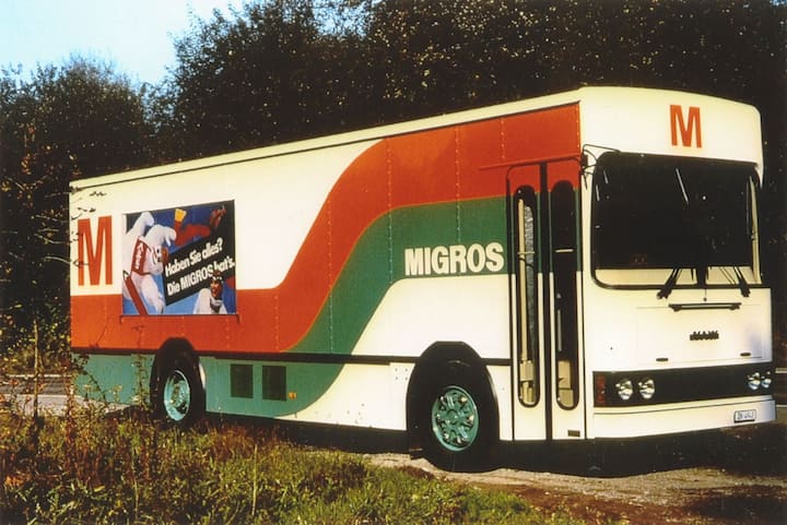 Der letzte Migros-Wagen verschwand 2007 von den Schweizer Strassen. 
