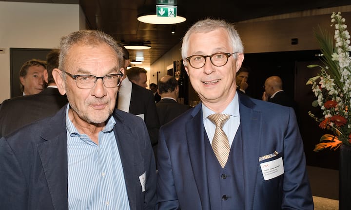 Roman Boutellier, Bankratspräsident, Appenzeller Kantonalbank; Thomas Gutzwiller, VRP, St. Galler Kantonalbank AG