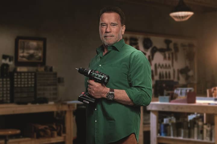 <p>Arnold, der Heimwerker: Die Hollywood-Legende Arnold Schwarzenegger macht Werbung für die Werkzeuge der Lidl-Eigenmarke Parkside.</p>