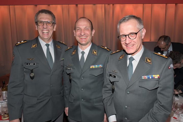 Claude Meier, Chef Armeestab;Marco Schmidlin, Brigadier;Alain Vuitel, Divisionär