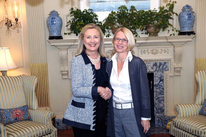 D4FD2W Secretary Clinton Meets With Swiss Ambassador to Iran Livia Leu Agosti