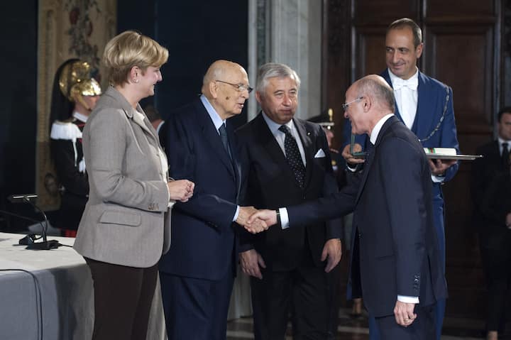 Roma, 23 Ottobre 2014Federica Guidi, Giorgio Napolitano, Antonio D'Amato e Mario Greco. © Luigi Mistrulli