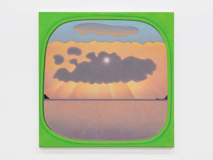 <p>Poppig-erhabene Natureindrücke:</p><p>«Soleil caché nuage orangé», 2024; Öl auf Leinwand;80 × 80 × 2 cm.</p>