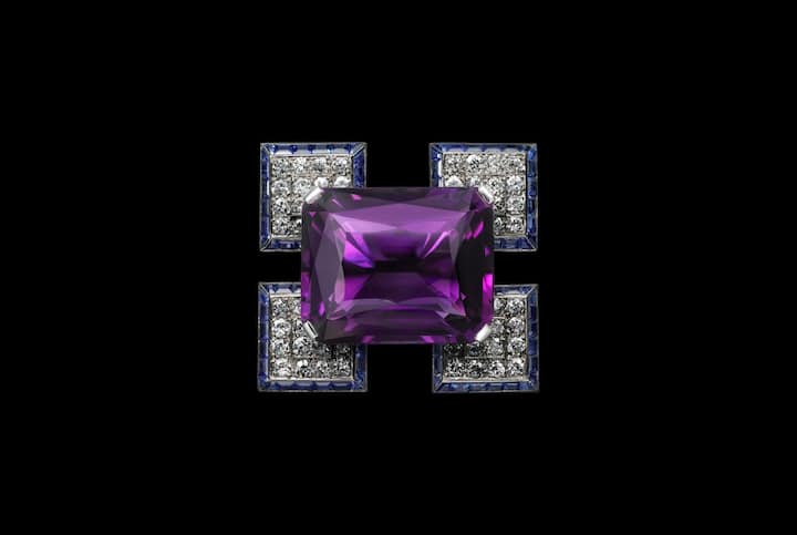 <p>Amethyst-Brosche</p>