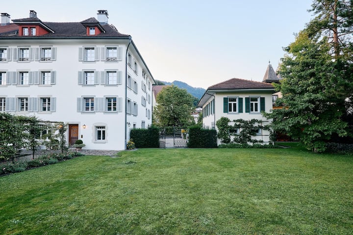 <p>Die Liegenschaft bietet auf knapp 1000 Quadratmetern mit 18 Zimmern viel Platz für eine private oder eine gemischte Nutzung aus Wohnen und Arbeiten oder als repräsentativen Firmensitz.</p>