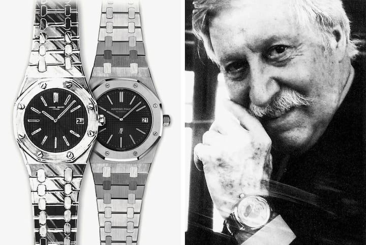 <p>... Stardesigner Gérald Genta. Sie waren «Vater und Mutter» der ersten Sport-Chic-Uhr, der Royal Oak (im Bild).</p>