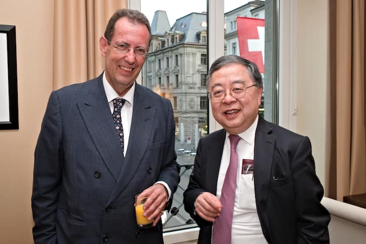 Hans-Peter Amrein, Kantonsrat, SVP Zürich; Ronnie Chan, Chairman, Hang Lung Property Group