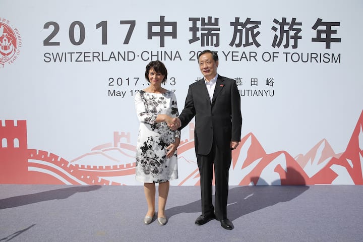 Doris Leuthard und Li Jinzao