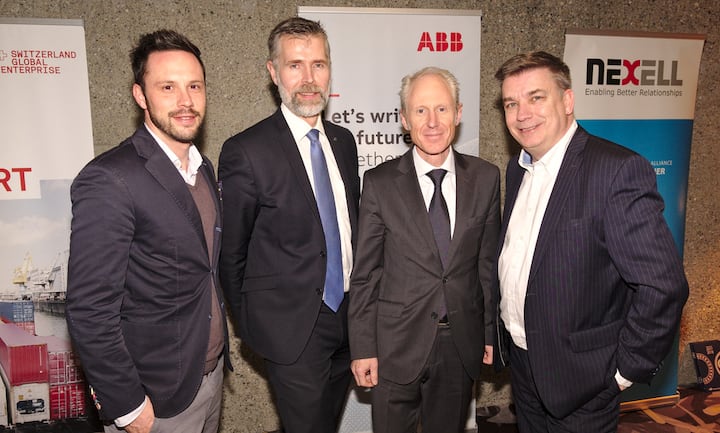 Die Sponsoren: Simon Krappl, Volvo Car Switzerland AG; Rustan Nicander, Saab AB; Jean-Christoph Deslarzes, ABB Ltd. Switzerland; John Sas, Nexell GmbH