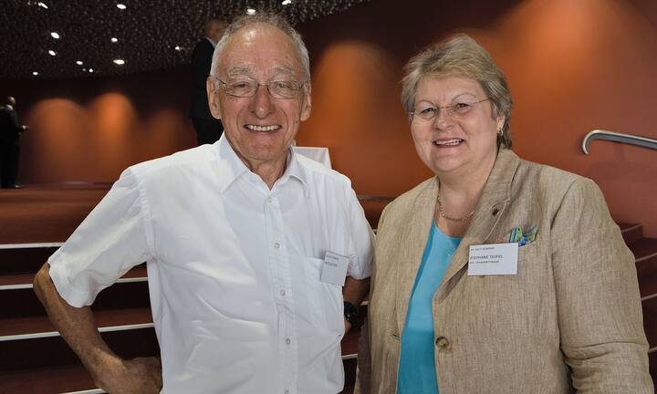 Fritz Sutter, ICT-Netzwerker; Stephanie Teufel, iimt Universität Fribourg